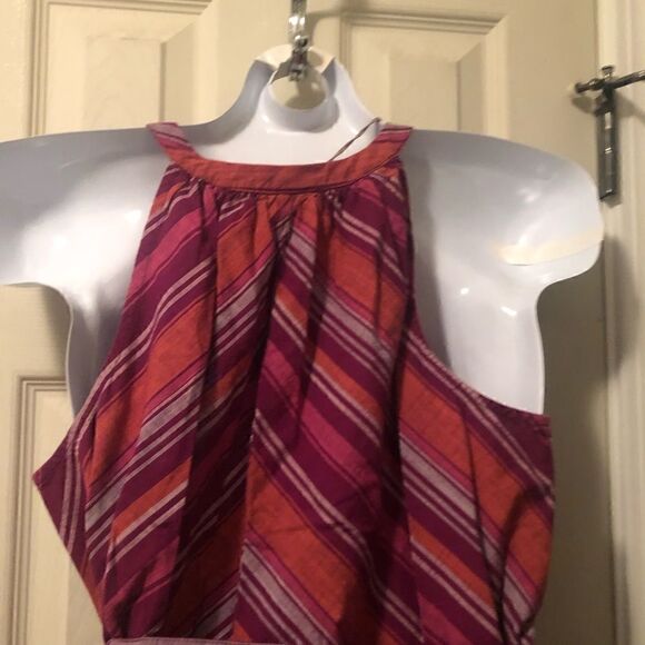 A New Day Sleeveless Belted Dress Multi Stripe , med (but can fit sm- la… - Picture 6 of 11